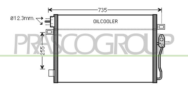 Kondensator, Klimaanlage Prasco DG815C001 von Prasco