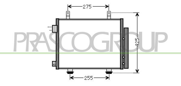 Kondensator, Klimaanlage Prasco DS220C001 von Prasco