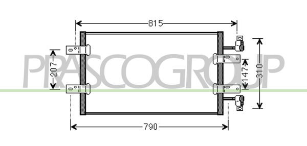 Kondensator, Klimaanlage Prasco DS952C002 von Prasco