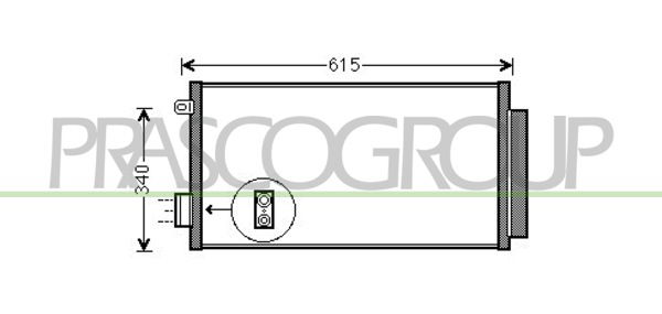 Kondensator, Klimaanlage Prasco FT040C001 von Prasco