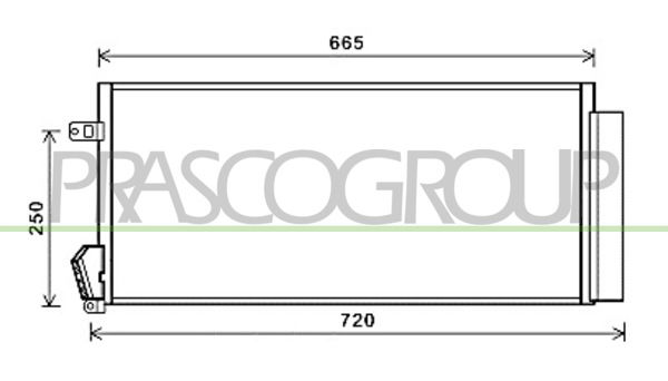 Kondensator, Klimaanlage Prasco FT910C001 von Prasco