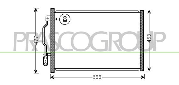 Kondensator, Klimaanlage Prasco ME526C003 von Prasco