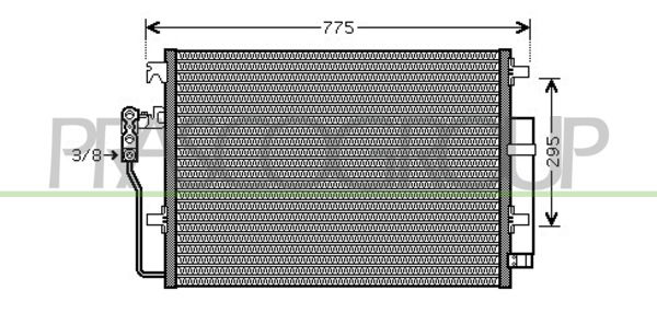 Kondensator, Klimaanlage Prasco ME919C001 von Prasco