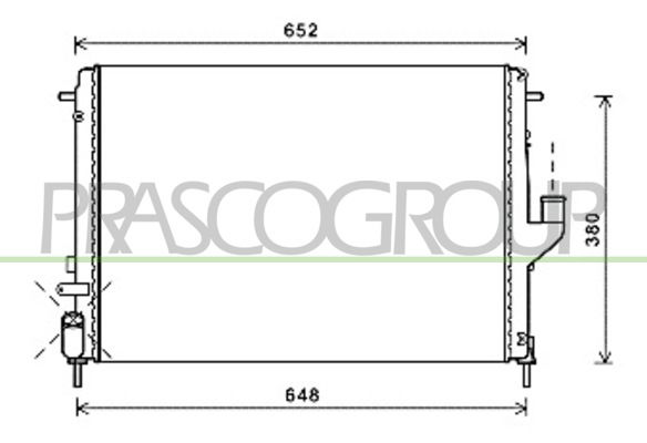 Kühler, Motorkühlung Prasco DA220R006 von Prasco