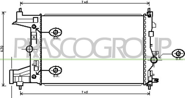 Kühler, Motorkühlung Prasco DW040R003 von Prasco