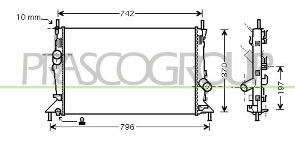 Kühler, Motorkühlung Prasco FD424R003 von Prasco