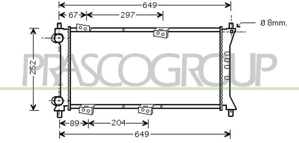 Kühler, Motorkühlung Prasco FT121R005 von Prasco