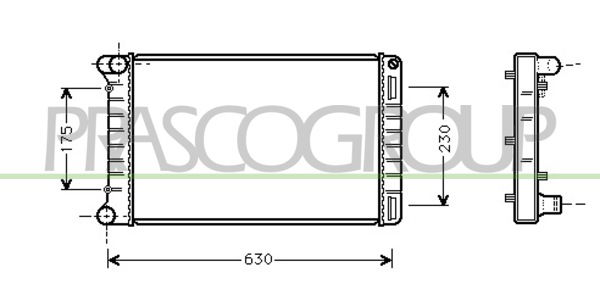 Kühler, Motorkühlung Prasco FT133R003 von Prasco