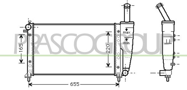 Kühler, Motorkühlung Prasco FT133R006 von Prasco