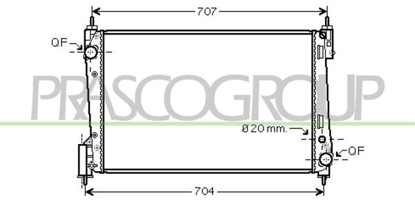 Kühler, Motorkühlung Prasco FT342R001 von Prasco