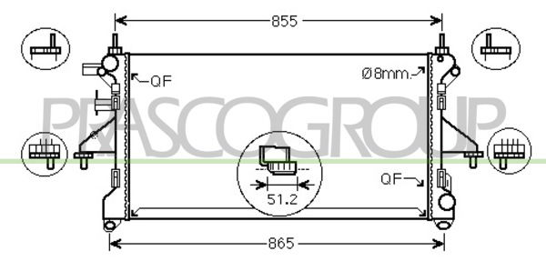 Kühler, Motorkühlung Prasco FT930R001 von Prasco