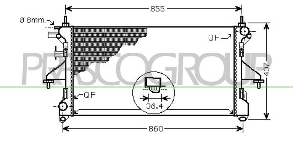 Kühler, Motorkühlung Prasco FT930R006 von Prasco