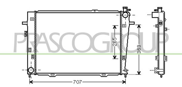 Kühler, Motorkühlung Prasco HN802R014 von Prasco