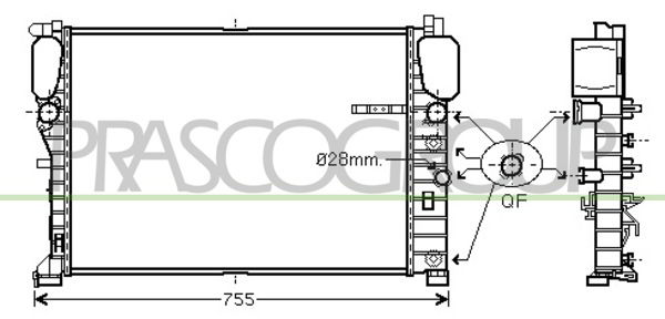 Kühler, Motorkühlung Prasco ME039R005 von Prasco
