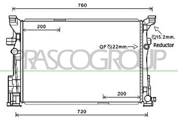 Kühler, Motorkühlung Prasco ME328R001 von Prasco