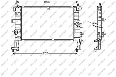 Kühler, Motorkühlung Prasco OP350R002 von Prasco