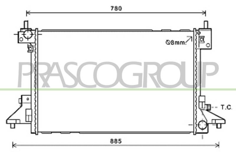 Opel/Vauxhall - Ampera - Mod. 01/12-02/15 Core size 675-420 - 16 mm von Prasco