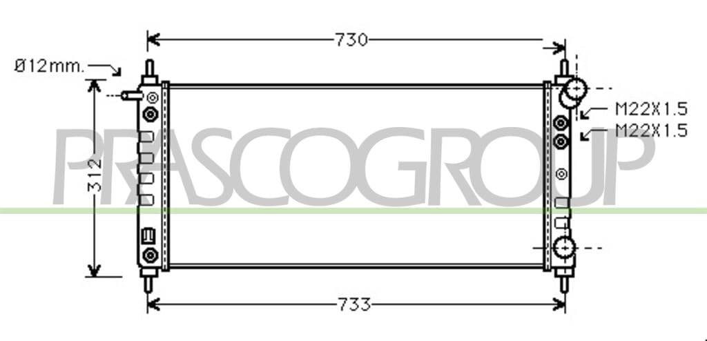 Rad. Corsa 1.0 12V. Aut. Airco 97- von Prasco