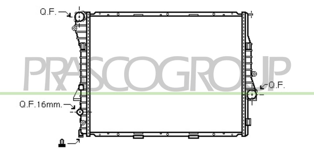 Radiator BMW X5 4.6i Aut.10/01- von Prasco