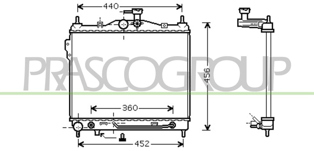 Radiator Getz 1.5 i * Aut. 08/02- von Prasco