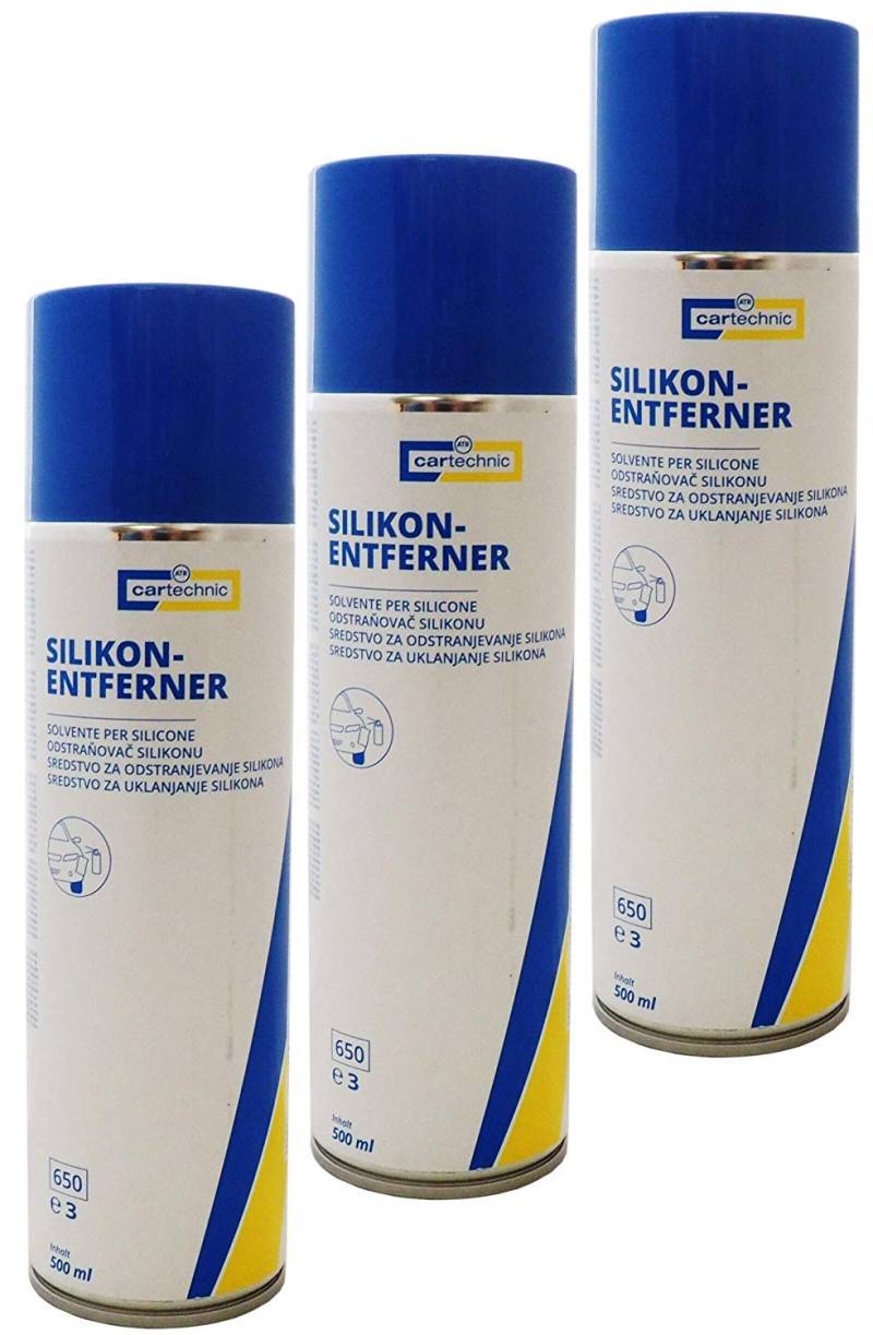 12x Silikonentferner Spray 500ml z.B. für Autolack Silikonreiniger, Silikonlöser von Preisjubel