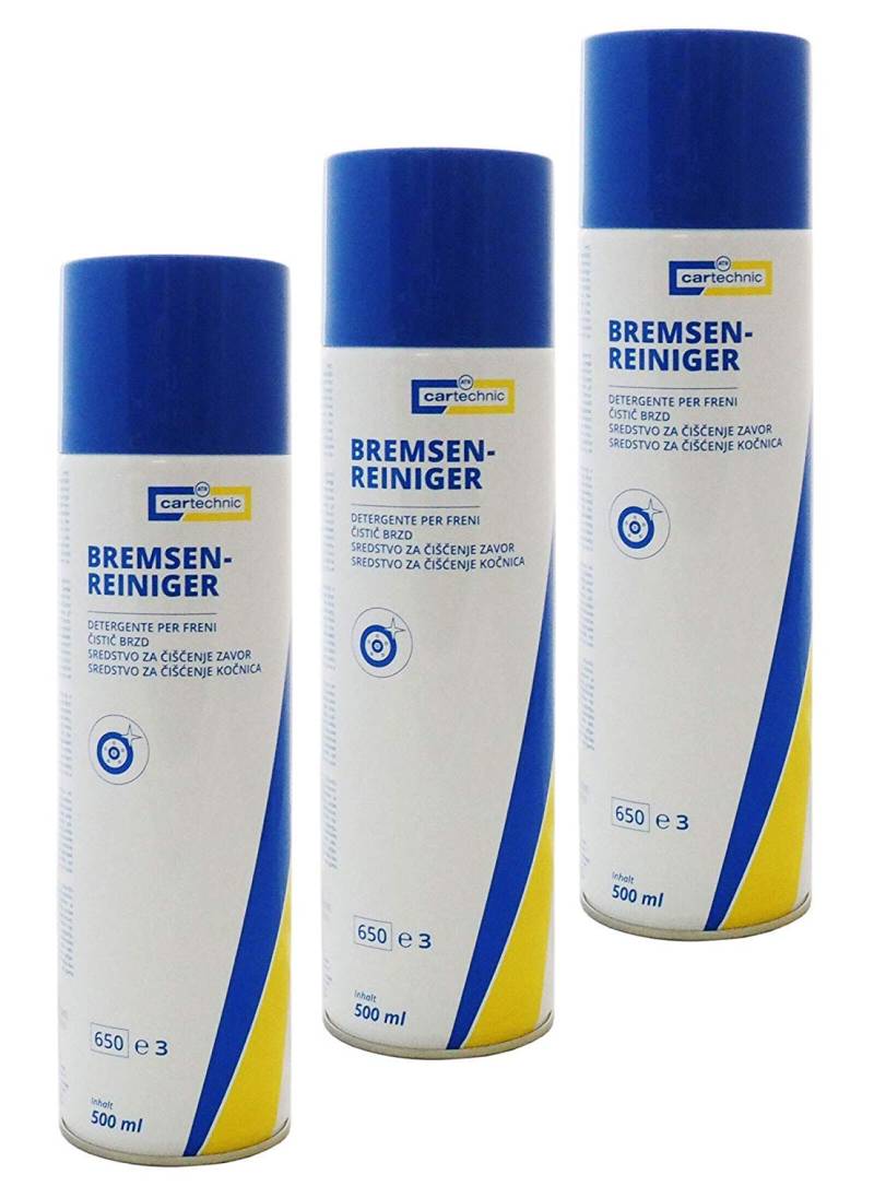 12x cartechnic Bremsenreiniger Spray 500ml, Entfetter, Ölentferner Fettentferner von Preisjubel