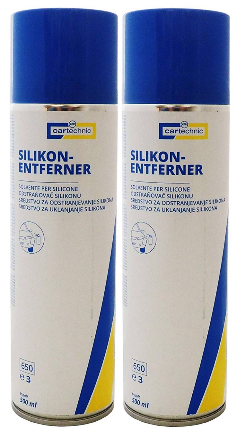 2x Silikonentferner Spray 500ml z.B. für Autolack, Silikonreiniger, Silikonlöser von Preisjubel