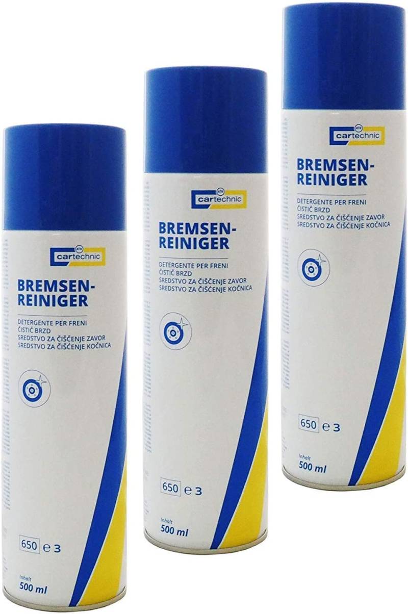 ILODA 3X cartechnic Bremsenreiniger Spray 500ml, Entfetter, Ölentferner, Fettentferner von ILODA