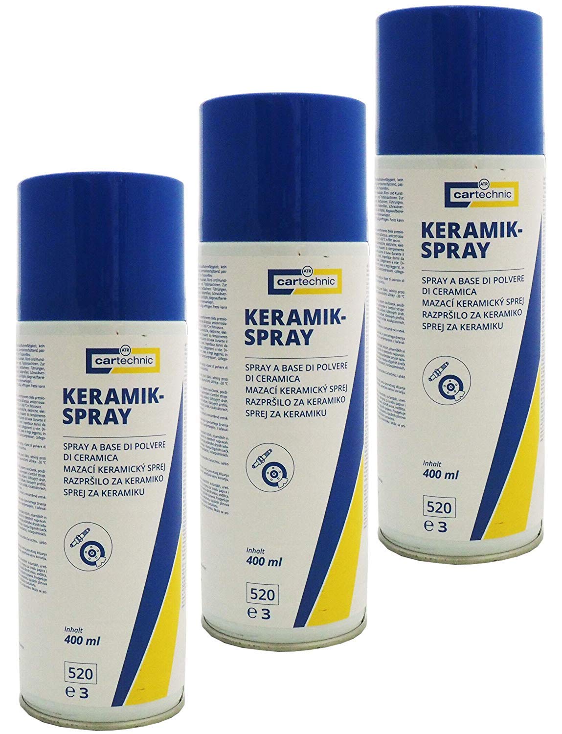 6x 400ml cartechnic Keramikspray, Schmiermittel, Montagepaste, Keramikpaste von Preisjubel