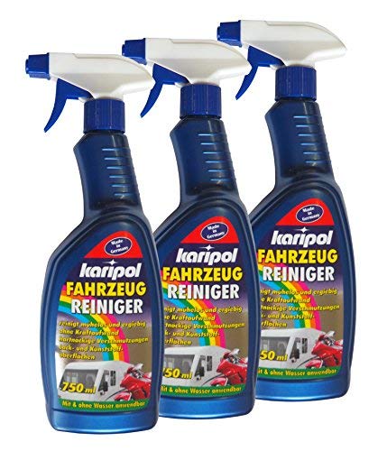 Preisjubel 3 x Karipol Fahrzeugreiniger 750ml, Caravan-Reiniger, Motorrad-Reiniger von Preisjubel