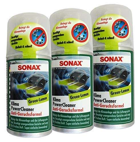 Preisjubel 3 x SONAX KlimaPowerCleaner Green-Lemmon 100ml, Klimaanlagen-Reiniger von SONAX