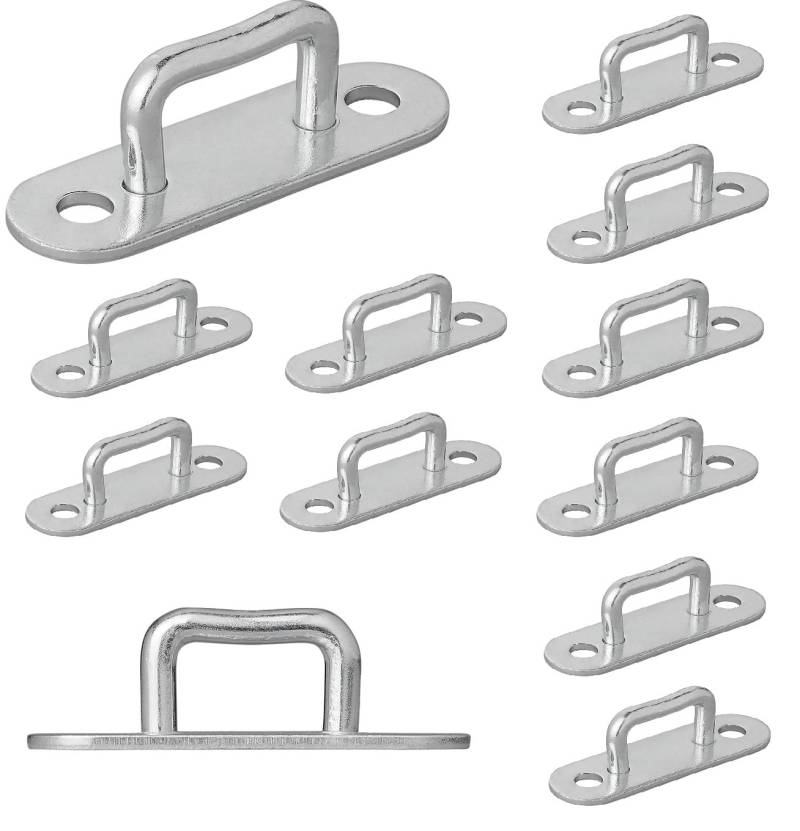 10 x Planenöse ca LxH 49x16mm rechteckig Zurröse Anhänger Plane Sicherung Ösen von Preiswert&Gut