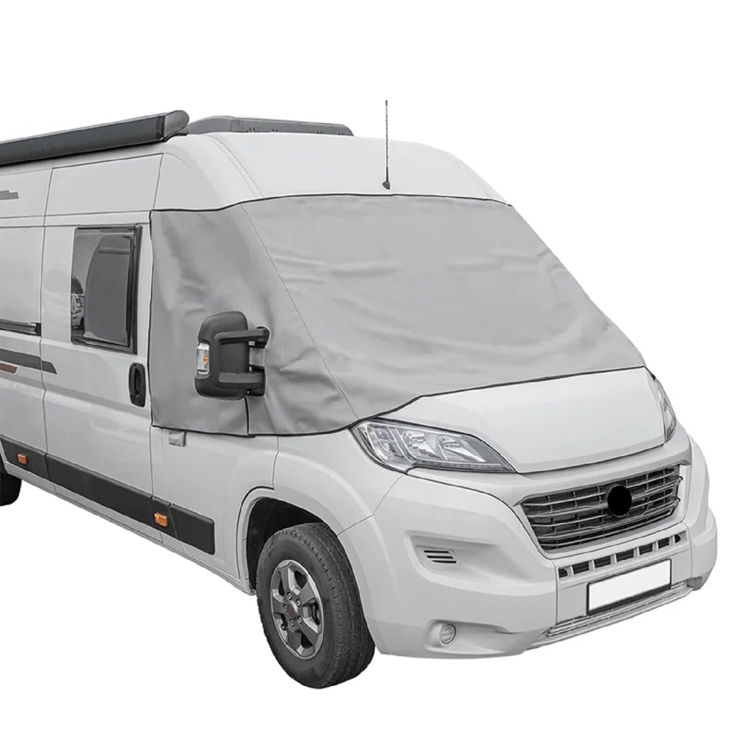 Frontscheibenabdeckung passend für FIAT Ducato X290 Weiß,Grau Wohnmobil UVSchutz (Grau) von Preiswert&Gut