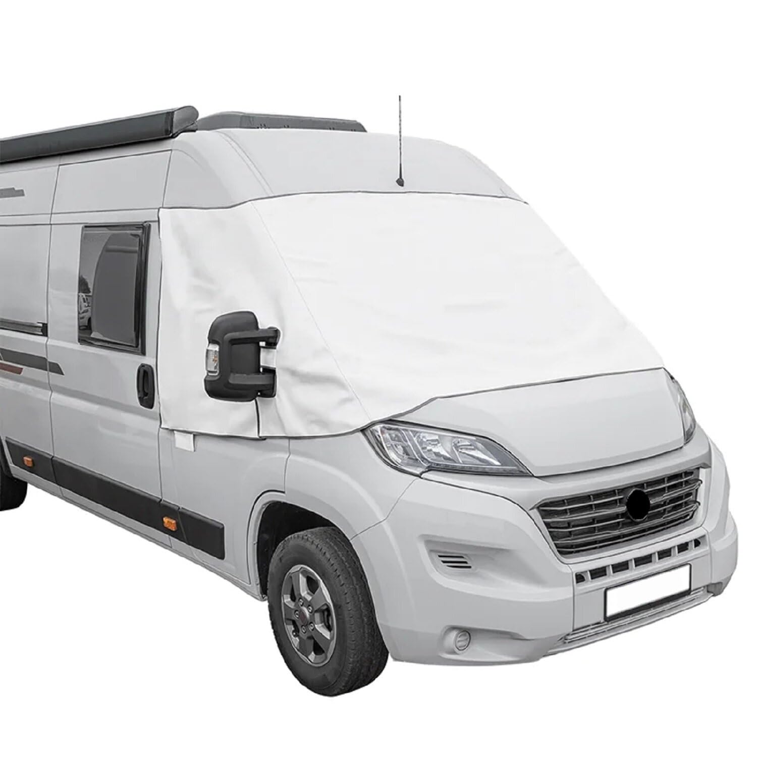 Frontscheibenabdeckung passend für FIAT Ducato X290 Weiß,Grau Wohnmobil UVSchutz (Weiss) von Preiswert&Gut