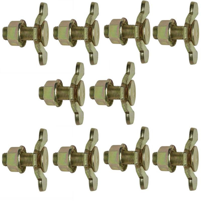 Preiswert & Gut 10x Stud Fitting Double Bolzen 3/8 für Zurrschienen Airlineschiene Ankerschiene von Preiswert & Gut