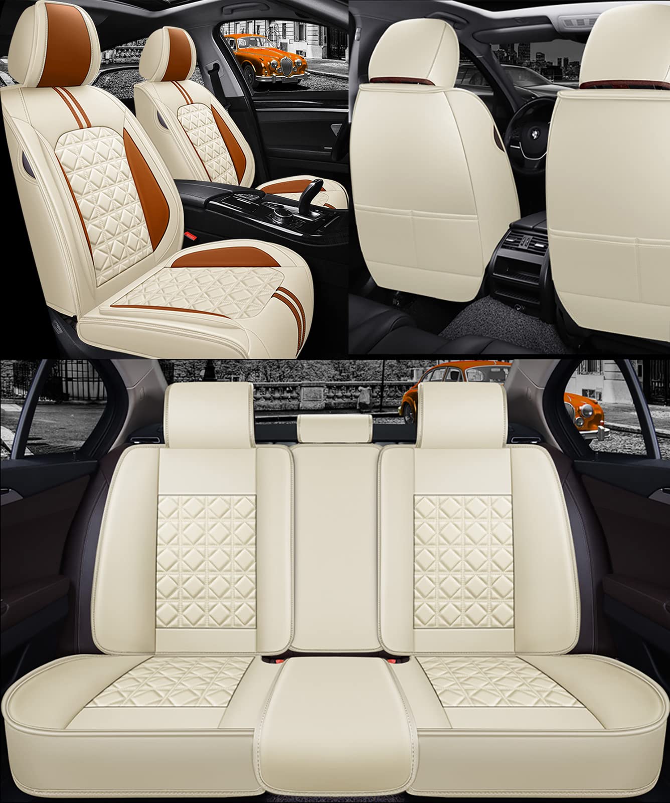 Prelea Sitzbezüge Auto Autositzbezüge Universal Set für Mercedes-Benz C-Klasse C220d C250d A205 C300 A205 C400 A205 C220d A205 C200 W206 C220d W206 C300 W206 C260L V205 Auto Zubehör von Prelea