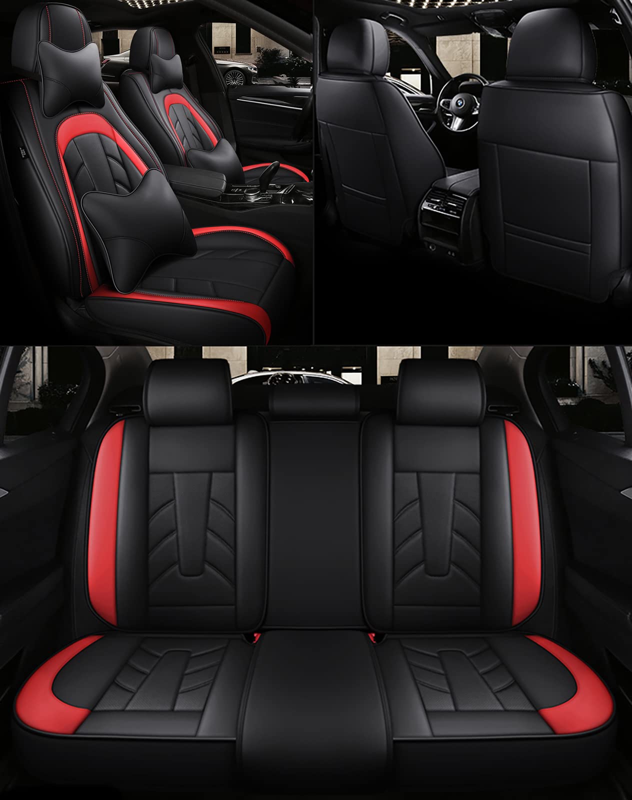 Prelea Sitzbezüge Auto Autositzbezüge Universal Set für Mercedes-Benz M-Klasse ML 280 W164 ML 450 W164 ML 250 W166 ML 350 W166 ML 500 W166 Auto Zubehör von Prelea