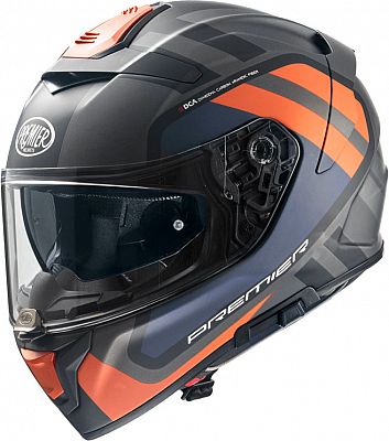 Premier Devil FZ, Integralhelm - Matt Dunkelgrau/Orange/Dunkelblau/Schwarz - L von Premier