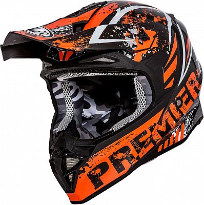 Premier Exige ZX, Motocrosshelm - Schwarz/Orange - XS von Premier