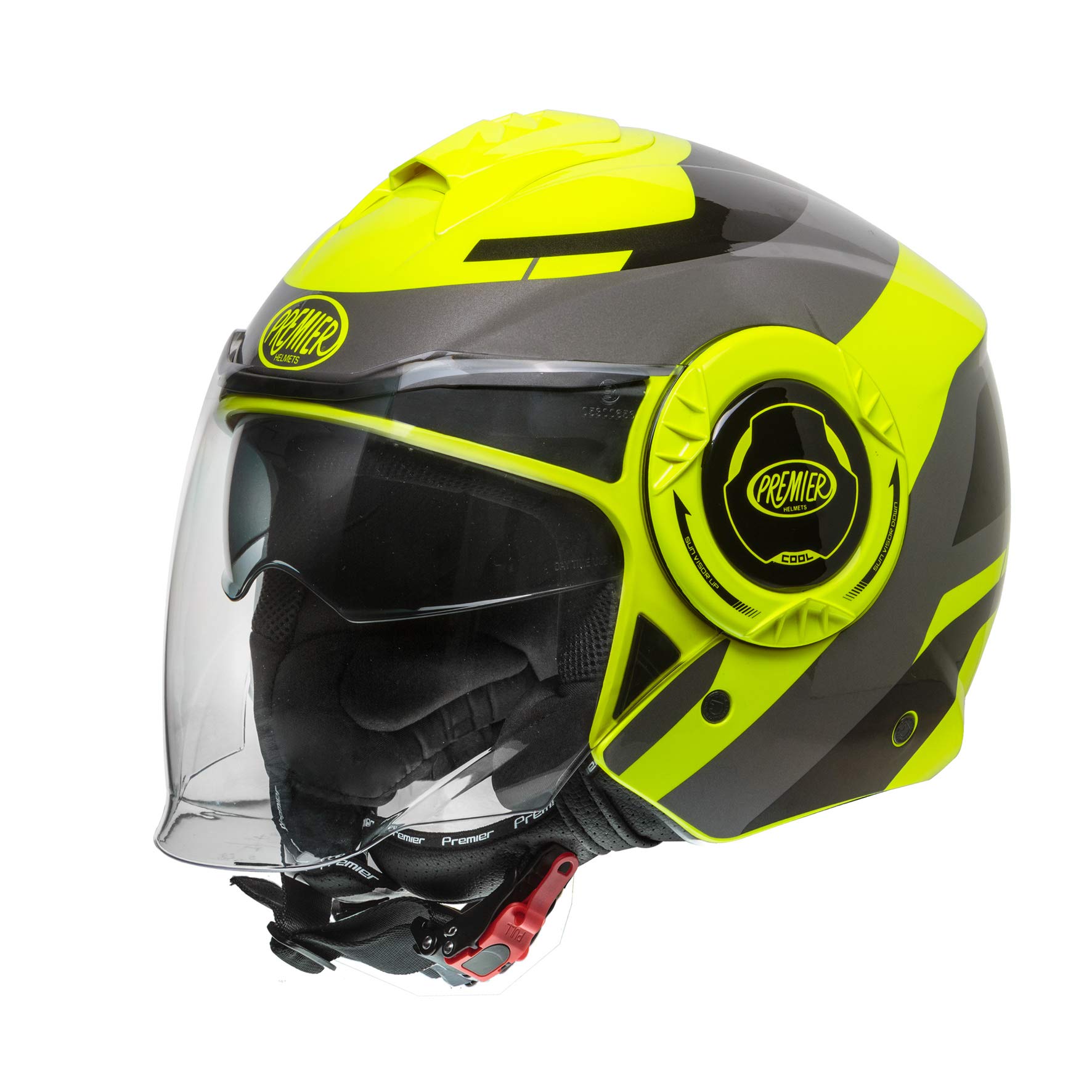 Premier HELM COOL OPT FLUO,GRAU/GELB FLUO,M von Premier