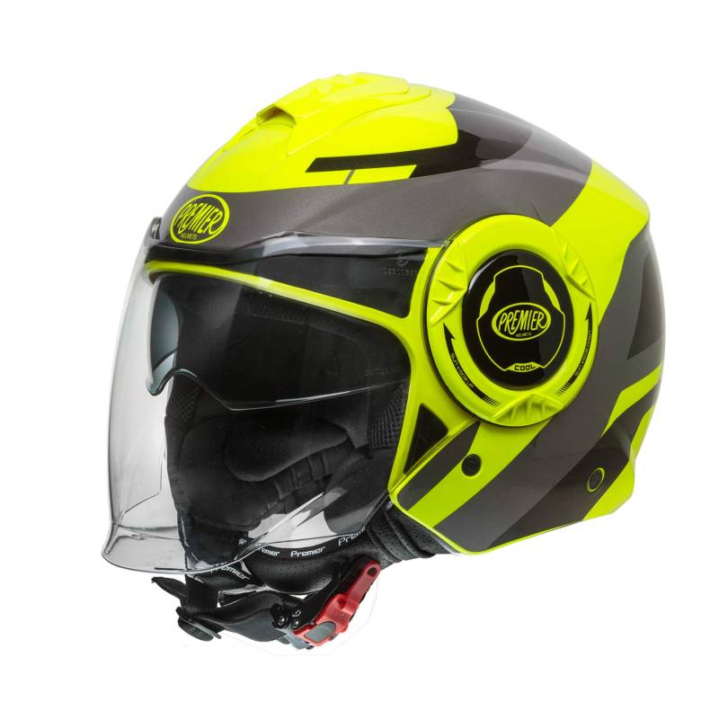 Premier HELM COOL OPT FLUO,GRAU/GELB FLUO,S von Premier