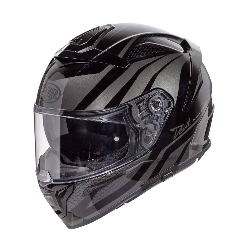 Premier HELM DEVIL PR 9 BE,SCHWARZ/METALL GRAU,L von Premier