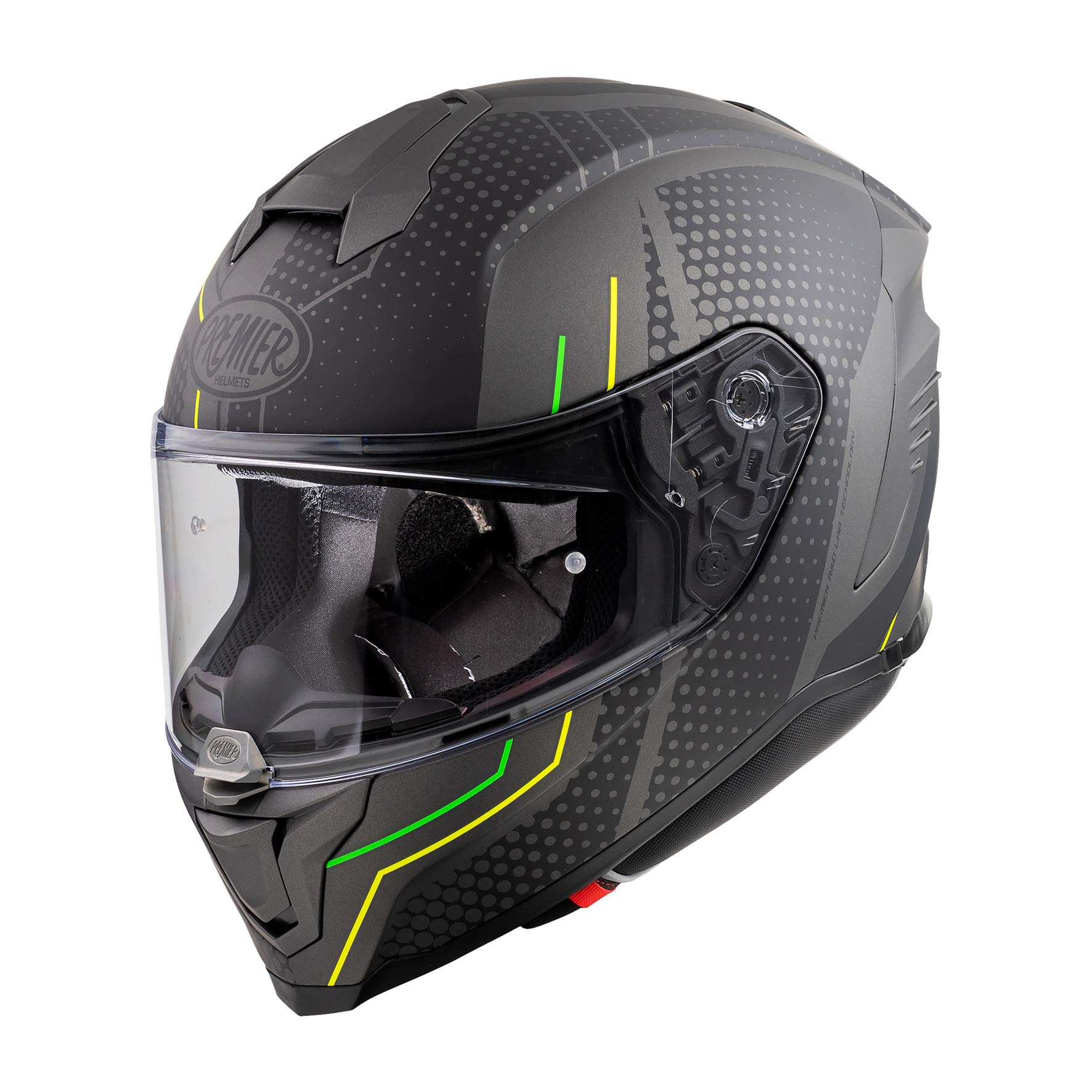 Premier Helm Hyper BP 6 BM,SCHWARZ/GELB/GRÜN,M von Premier