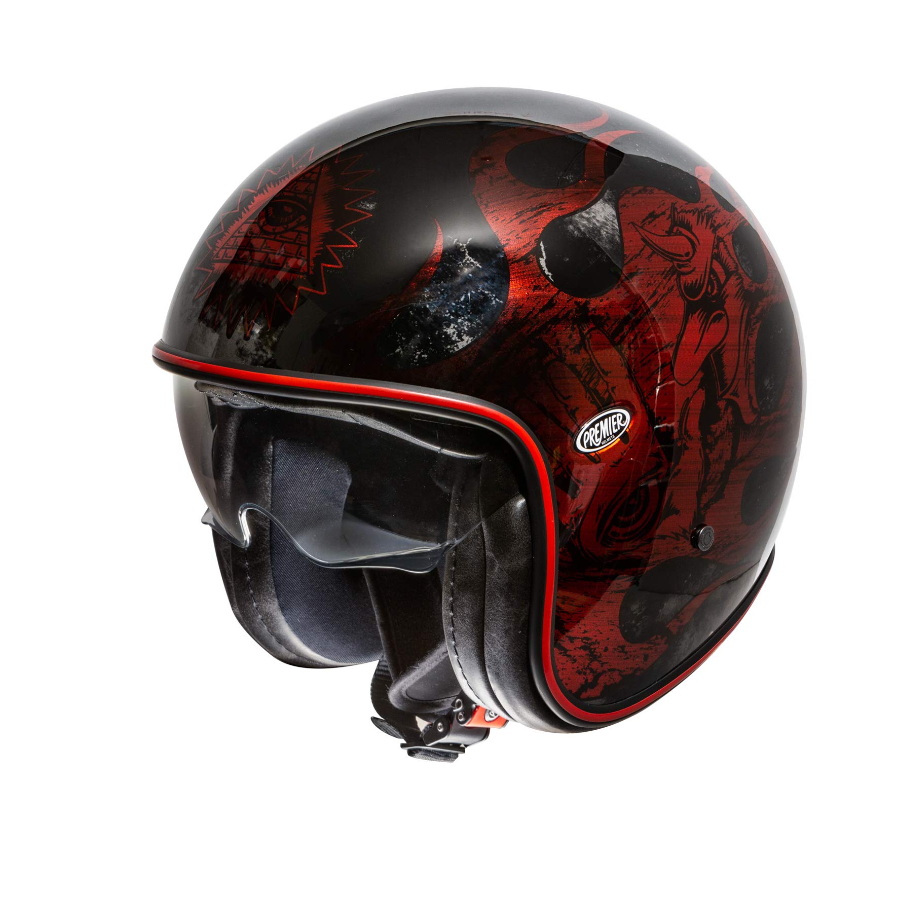 Premier HELM LE PETIT CLASSIC BD RED CHROMED,ROT/SCHWARZ,L von Premier