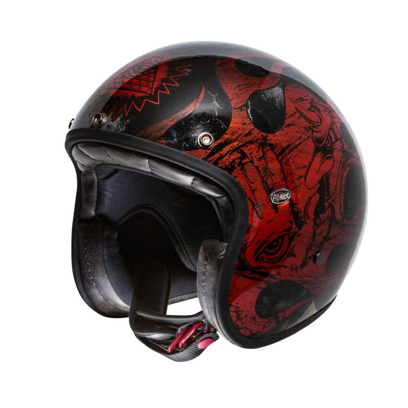 Premier HELM LE PETIT CLASSIC BD RED CHROMED,ROT/SCHWARZ,M von Premier