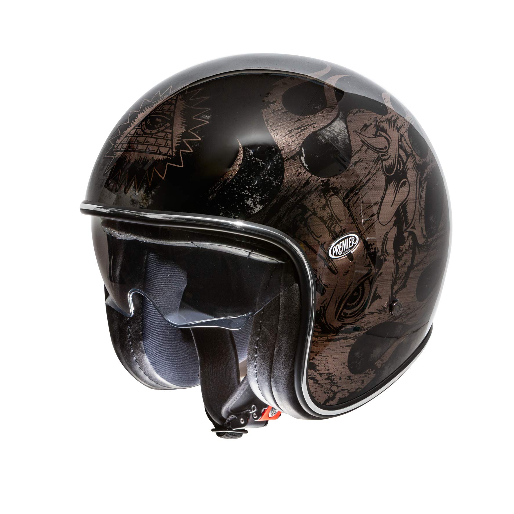 Premier HELM LE PETIT CLASSIC BD BLACK CHROMED,BRAUN/SCHWARZ,L von Premier