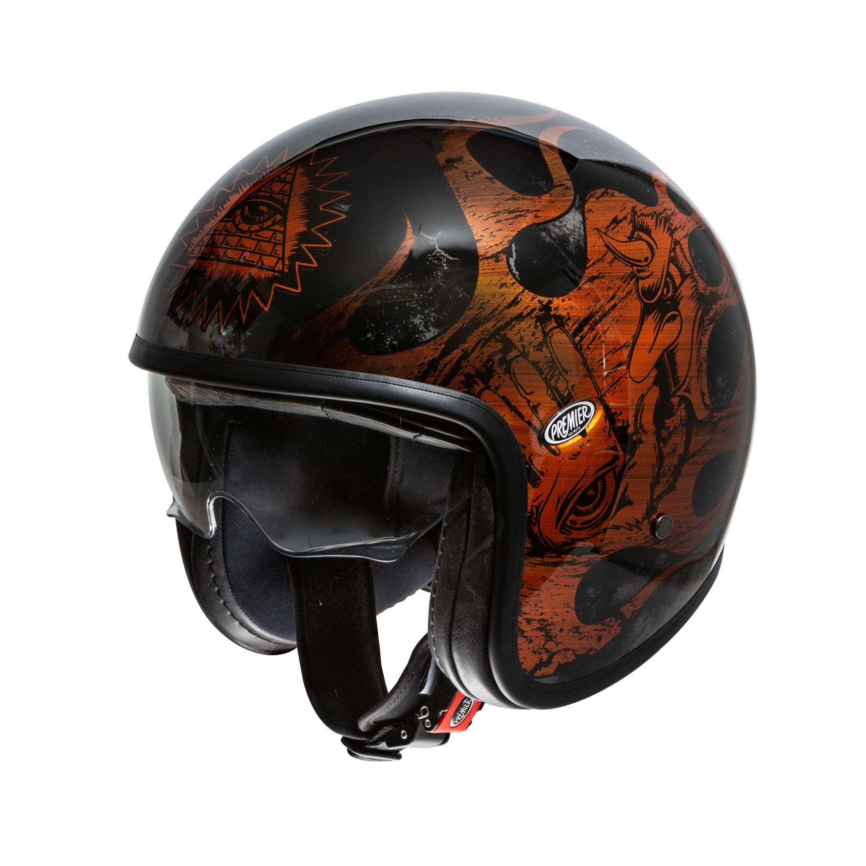 Premier HELM LE PETIT CLASSIC BD ORANGE CHROMED,ORANGE/SCHWARZ,L von Premier