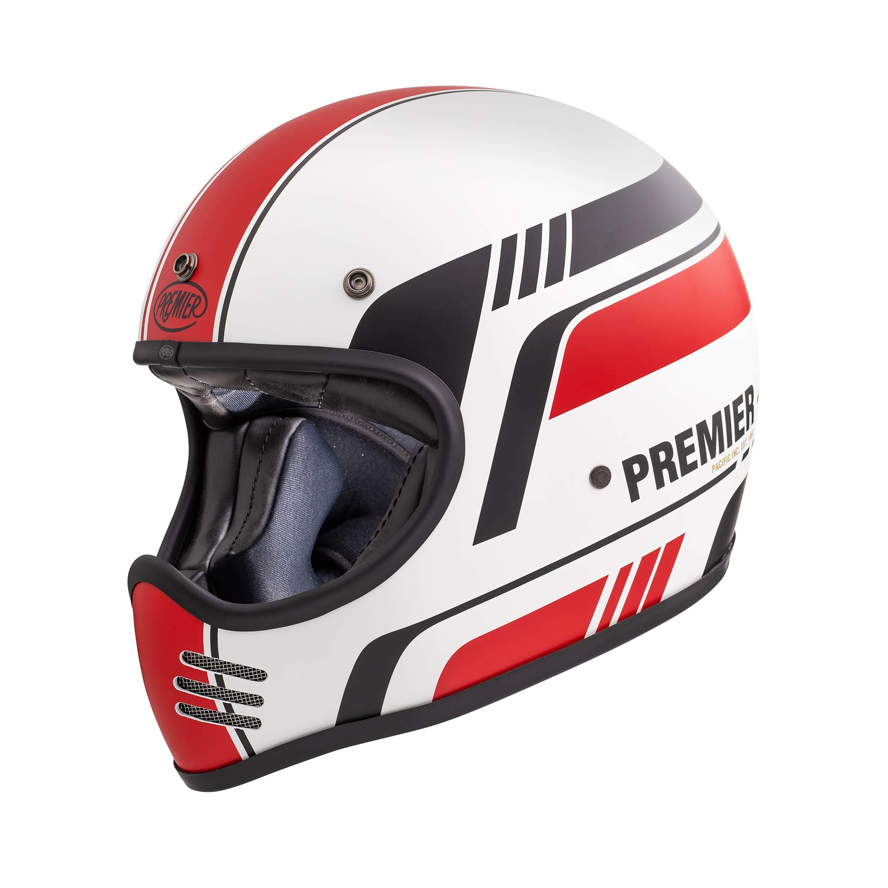 Premier HELM MX BL 8 BM,WEISS/ROT/SCHWARZ,XS von Premier