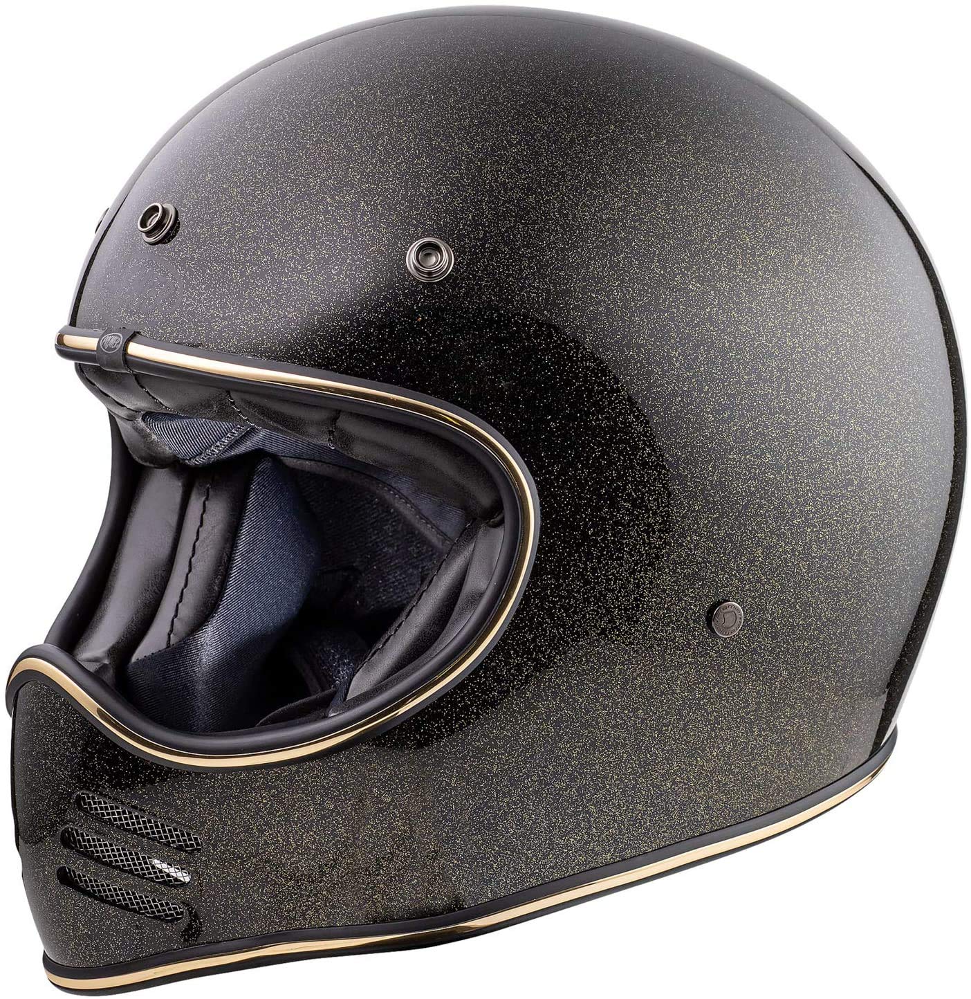 Premier HELM MX U9 GLITTER GOLD,SCHWARZ/GOLD,S von Premier