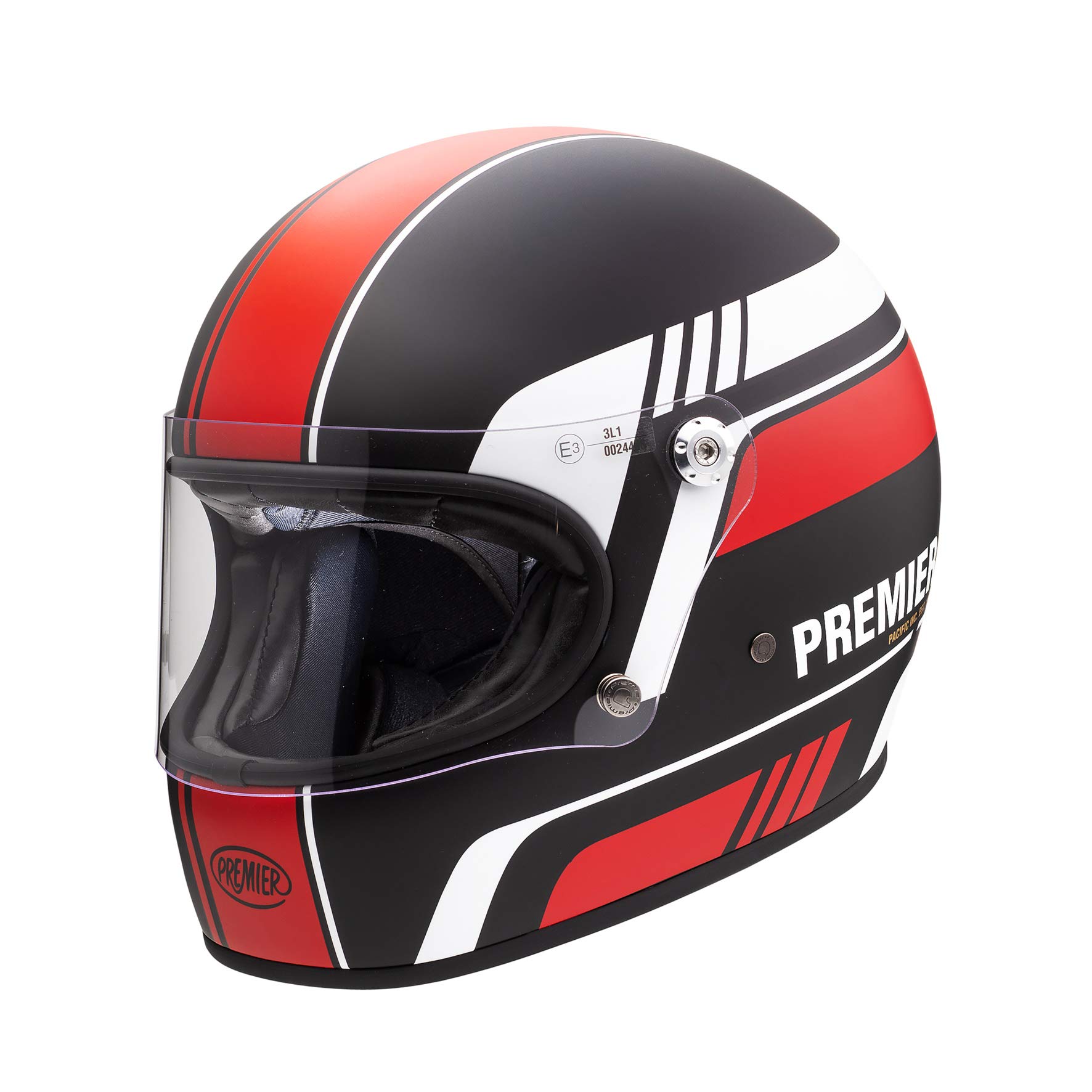 Premier HELM TROPHY BL 92 BM,SCHWARZ/ROT/WEISS,XS von Premier